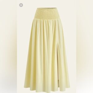 Commense Light Yellow Maxi Skirt
